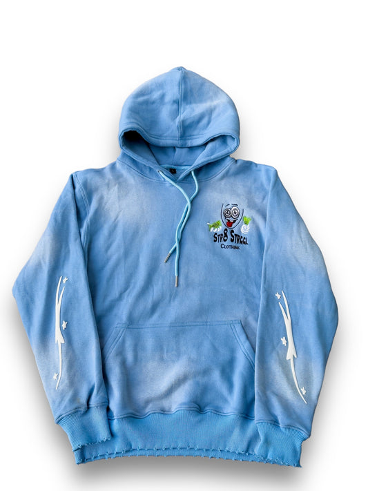 Sky Blue "Strggl Builds Success" hoodie