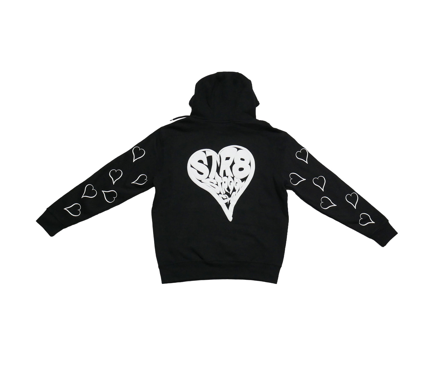 Black "Hella Hearts" Hoodie