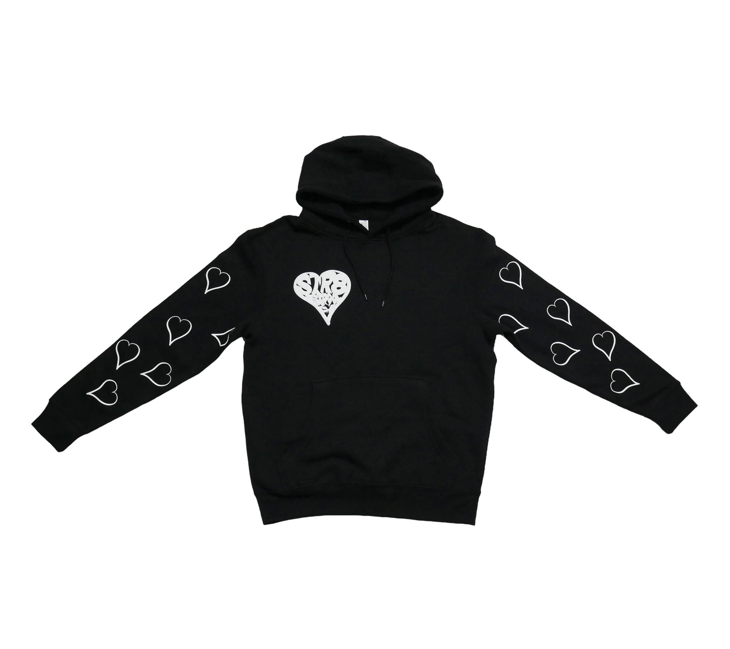 Black "Hella Hearts" Hoodie