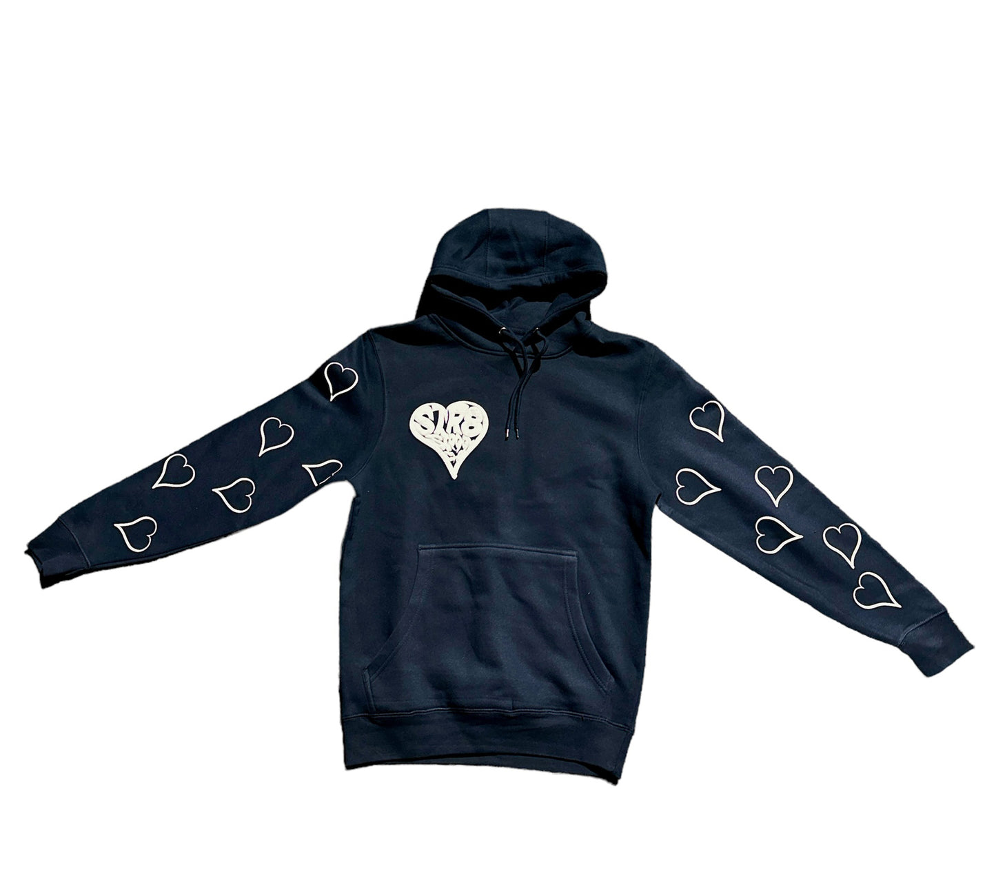 Navy "Hella Hearts" Hoodie