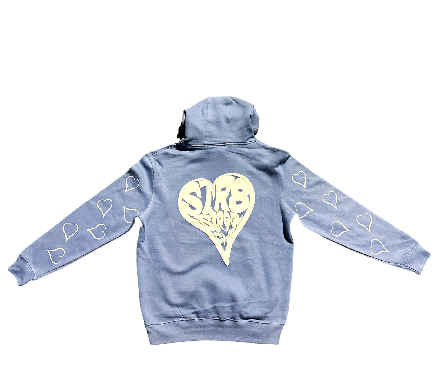 Sky blue "Hella Hearts" Hoodie