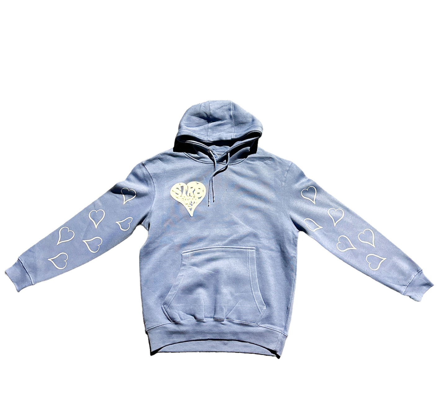 Sky blue "Hella Hearts" Hoodie